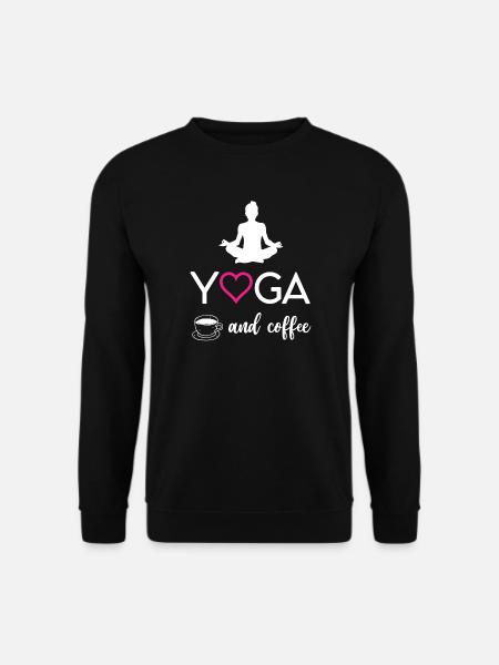 Yoga and Coffee - Unisex Sweatshirt - black