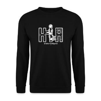 Human vs Artificial Intelligence - Unisex Sweatshirt - black - Front - Alina (178cm) & Michal (187cm)