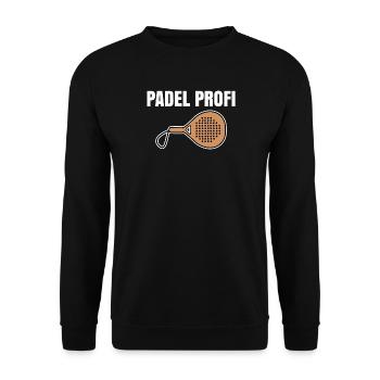 Racket Padel Player Statement Padel Game Sports - Unisex Sweatshirt - black - Front - Alina (178cm) & Michal (187cm)