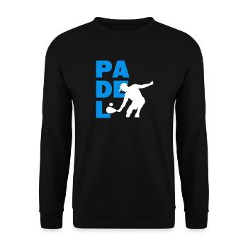 Padel Training Sportart Ball Schläger Spieler - Unisex Pullover - Schwarz - Vorne - Alina (178cm) & Michal (187cm)