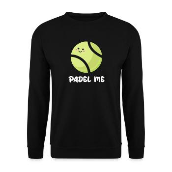 Sport Padel Player Balls Déclaration Padel Jeu de Padel - Sweat-shirt Unisexe - noir - Devant - Alina (178cm) & Michal (187cm)