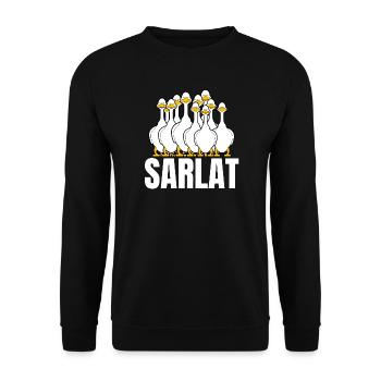 Sarlat, Gänseleberpastete, Ente - Unisex Pullover - Schwarz - Vorne - Alina (178cm) & Michal (187cm)