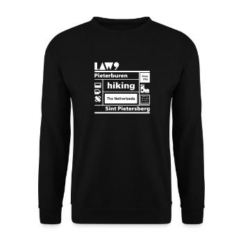 LAW 9 l Pieterburen l Sint Pietersberg l white - Unisex Sweatshirt - black - Front - Alina (178cm) & Michal (187cm)
