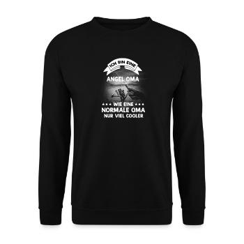Oma Angel Design - Unisex Pullover - Schwarz - Vorne - Alina (178cm) & Michal (187cm)