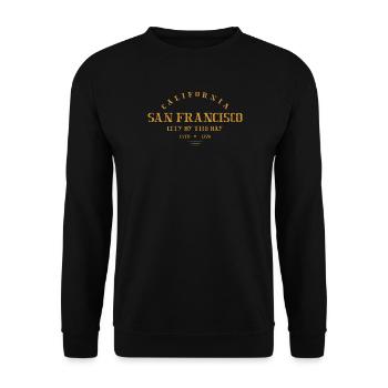 San Francisco - Unisex Sweatshirt - black - Front - Alina (178cm) & Michal (187cm)