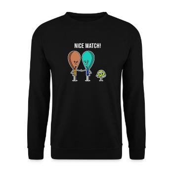 Padel Padel Team Sport Balls Raquette Déclaration - Sweat-shirt Unisexe - noir - Devant - Alina (178cm) & Michal (187cm)
