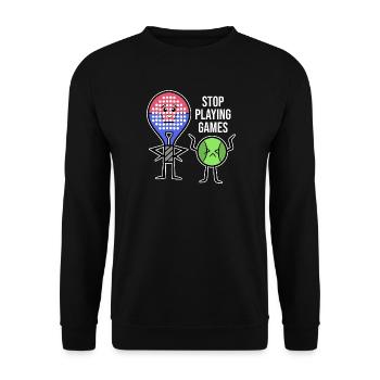 Déclaration du joueur Raquette Padel Padel Balles d’équipe - Sweat-shirt Unisexe - noir - Devant - Alina (178cm) & Michal (187cm)