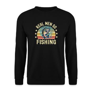 Pêcheur Pêche Pêche - Sweat-shirt Unisexe - noir - Devant - Alina (178cm) & Michal (187cm)