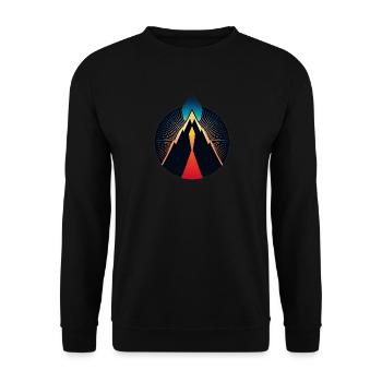 Vulkan Logo - Unisex Pullover - Schwarz - Vorne - Alina (178cm) & Michal (187cm)
