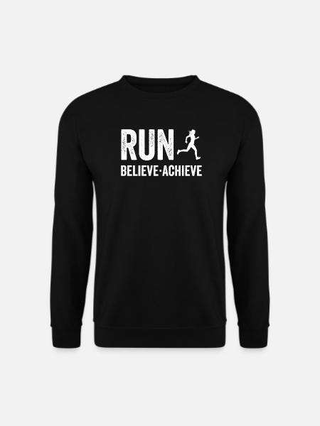 Marathon - Run. Believe. Achieve. - Unisex Sweatshirt - black