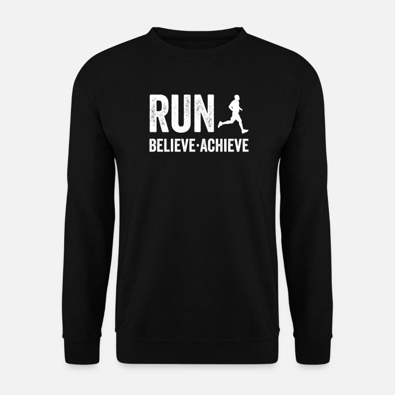 Marathon - Run. Believe. Achieve. - Unisex Sweatshirt - black