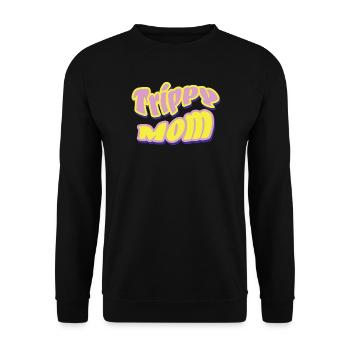 Trippy Mom Psychedelic Rock - Unisex Sweatshirt - black - Front - Alina (178cm) & Michal (187cm)