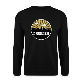 Dresden Skyline Home Game - Unisex Sweatshirt - black - Front - Alina (178cm) & Michal (187cm)