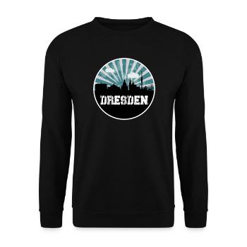 Horizon de l’heure bleue de Dresde - Sweat-shirt Unisexe - noir - Devant - Alina (178cm) & Michal (187cm)