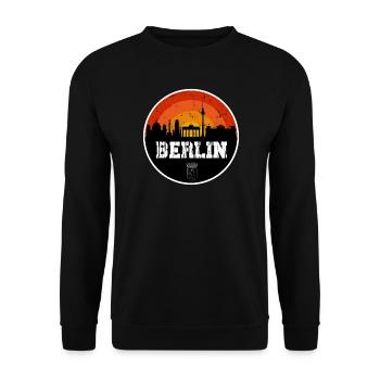 Berlin Skyline Original - Unisex Pullover - Schwarz - Vorne - Alina (178cm) & Michal (187cm)