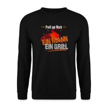 Profi am Werk - Unisex Pullover - Schwarz - Vorne - Alina (178cm) & Michal (187cm)