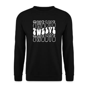 Douze 12e anniversaire Enfants Garçons Filles 12 ans - Sweat-shirt Unisexe - noir - Devant - Alina (178cm) & Michal (187cm)