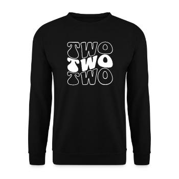 Deux enfants 2e anniversaire garçons filles 2 ans - Sweat-shirt Unisexe - noir - Devant - Alina (178cm) & Michal (187cm)