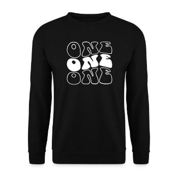 One 1st Birthday Kids Boys Girls 1 Year Old - Unisex Sweatshirt - black - Front - Alina (178cm) & Michal (187cm)