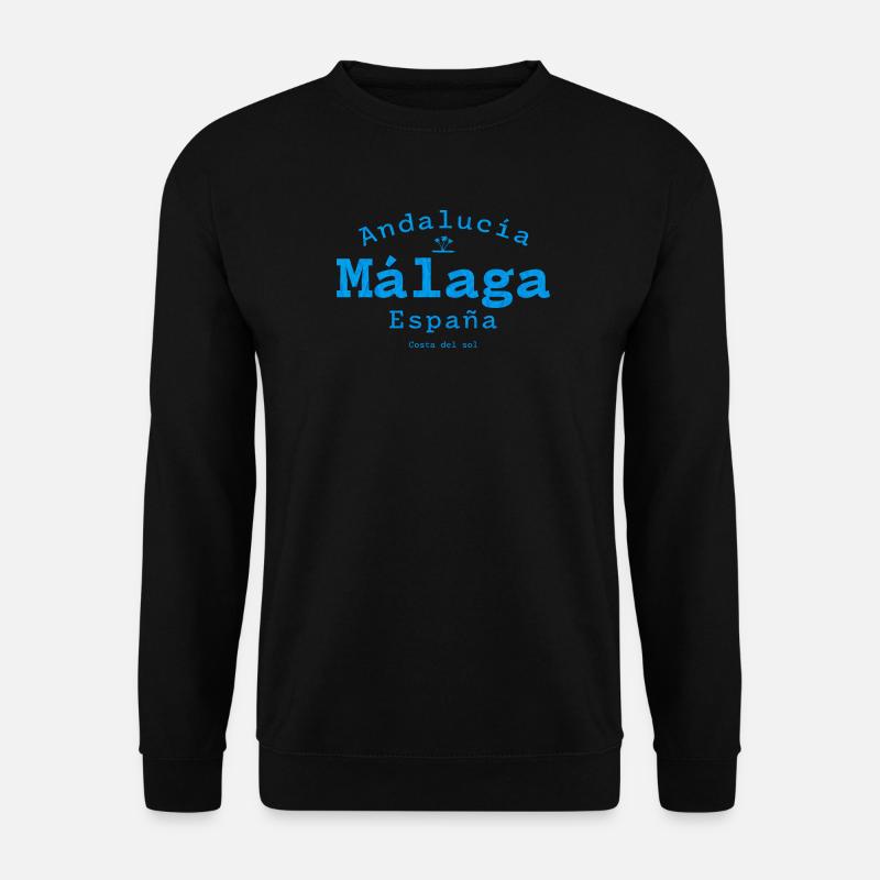 Malaga Andalusien Küstenblau - Unisex Pullover - Schwarz