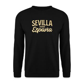 Sevilla España Vintage - Unisex Sweatshirt - black - Front - Alina (178cm) & Michal (187cm)