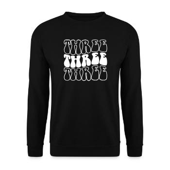 Trois enfants 3e anniversaire garçons filles 3 ans - Sweat-shirt Unisexe - noir - Devant - Alina (178cm) & Michal (187cm)