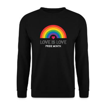 L’amour est l’amour. Mois de la fierté. - Sweat-shirt Unisexe - noir - Devant - Alina (178cm) & Michal (187cm)