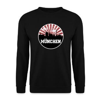 Munich Skyline Home Game - Unisex Sweatshirt - black - Front - Alina (178cm) & Michal (187cm)