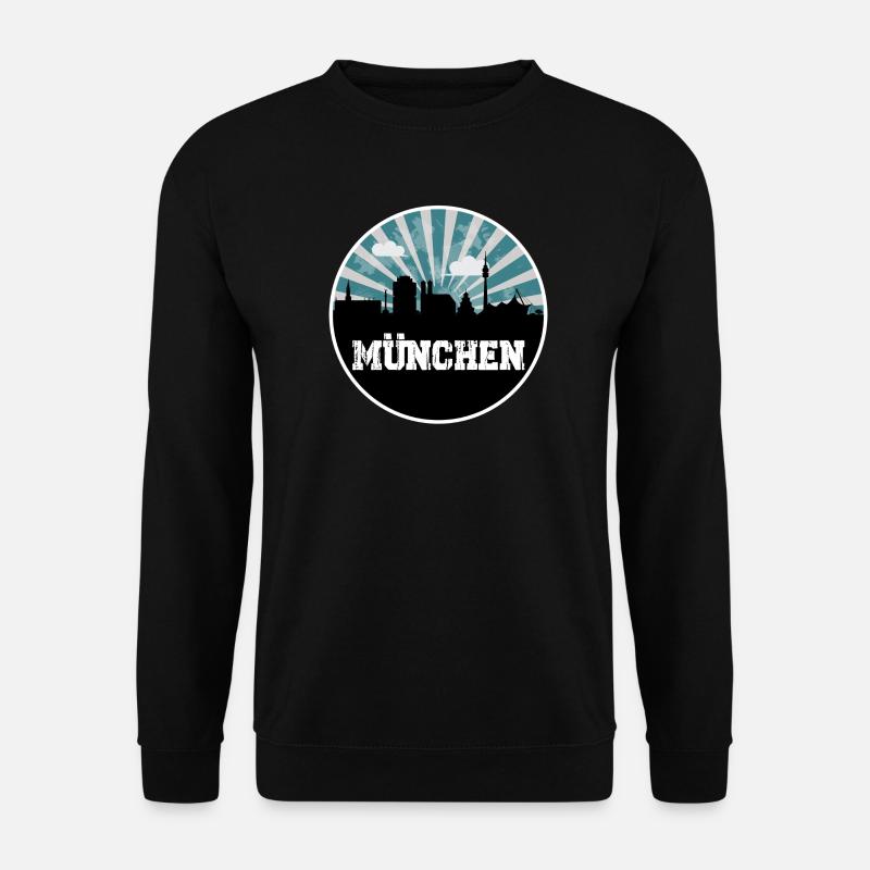 L’heure bleue de Munich Skyline - Sweat-shirt Unisexe - noir