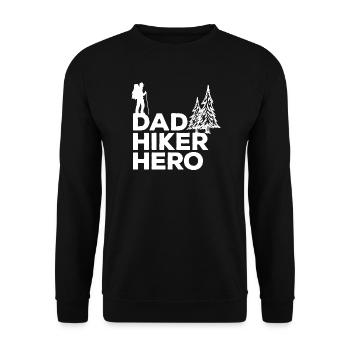 Nature Experience Hiking Routes Statement Hiking - Unisex Sweatshirt - black - Front - Alina (178cm) & Michal (187cm)