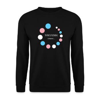 Pride Month - Transitioning... Loading - Unisex Sweatshirt - black - Front - Alina (178cm) & Michal (187cm)