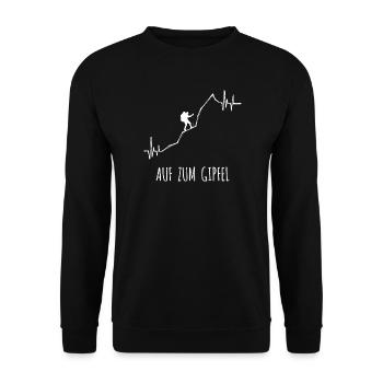Bergsteigen Statement Wandern Wanderrouten Berge - Unisex Pullover - Schwarz - Vorne - Alina (178cm) & Michal (187cm)