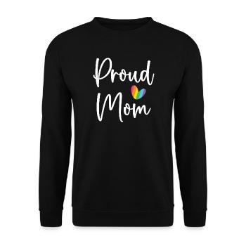 Stolze Mama - Unisex Pullover - Schwarz - Vorne - Alina (178cm) & Michal (187cm)