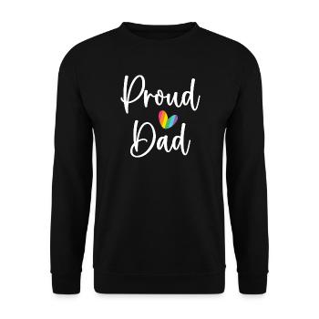 Stolzer Papa - Unisex Pullover - Schwarz - Vorne - Alina (178cm) & Michal (187cm)