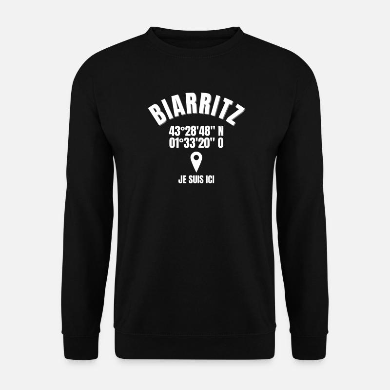 Biarritz, Baskisch, Baskenland - Unisex Pullover - Schwarz