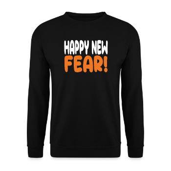 Frohe neue Angst! - Unisex Pullover - Schwarz - Vorne - Alina (178cm) & Michal (187cm)