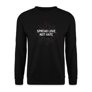 Pride Month - Spread Love Not Hate - Unisex Sweatshirt - black - Front - Alina (178cm) & Michal (187cm)
