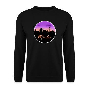 Munich Fine Skyline - Sweat-shirt Unisexe - noir - Devant - Alina (178cm) & Michal (187cm)