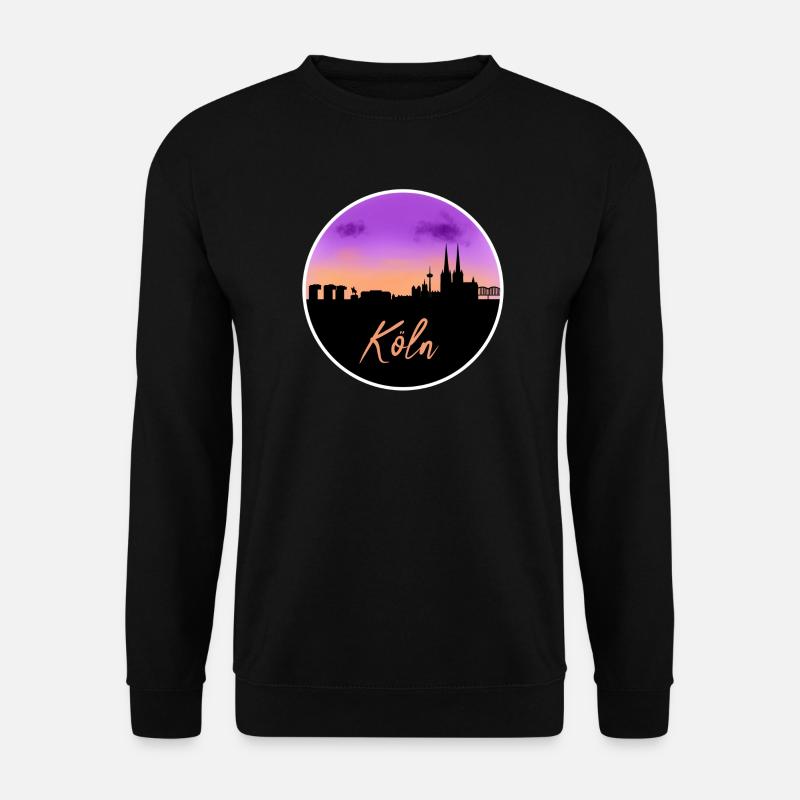 Köln Fine Skyline - Unisex Pullover - Schwarz