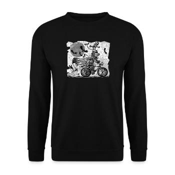 gothic cyclist - Unisex Sweatshirt - black - Front - Alina (178cm) & Michal (187cm)