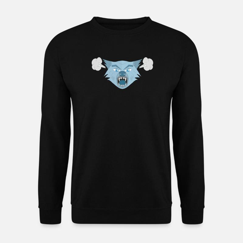 Angry Wolf - Unisex Sweatshirt - black