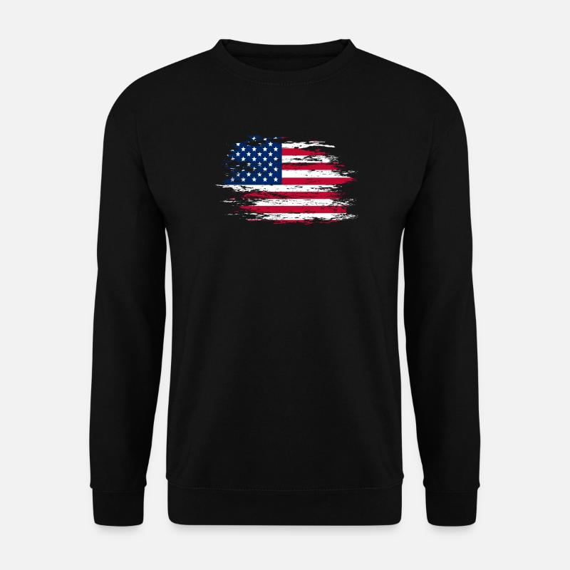 USA Flagge used - Unisex Pullover - Schwarz