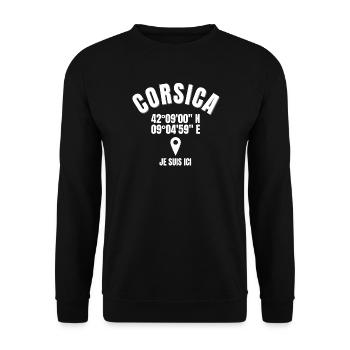 Corse, Corsica, Corse humour - Sweat-shirt Unisexe - noir - Devant - Alina (178cm) & Michal (187cm)