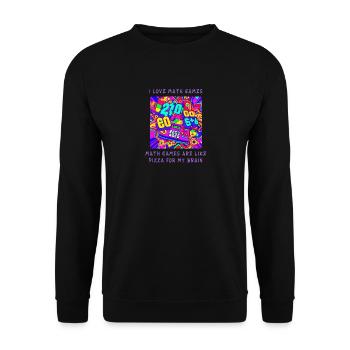 Math Games - Enter your brain with powerful puzzles - Unisex Sweatshirt - black - Front - Alina (178cm) & Michal (187cm)