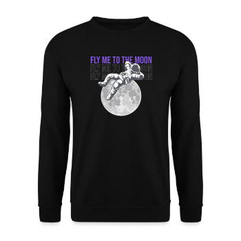 Fly me to the moon - Raumfahrt - Sweat-shirt Unisexe - noir - Devant - Alina (178cm) & Michal (187cm)
