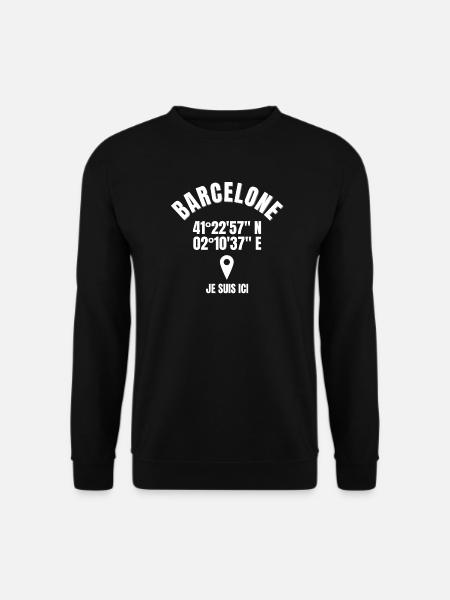Barcelone, Espagne, je suis espagnol - Sweat-shirt Unisexe - noir