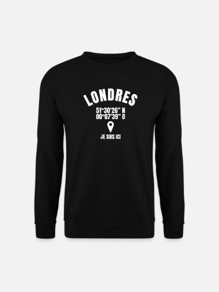 Londres, Angleterre, je suis Anglais - Sweat-shirt Unisexe - noir