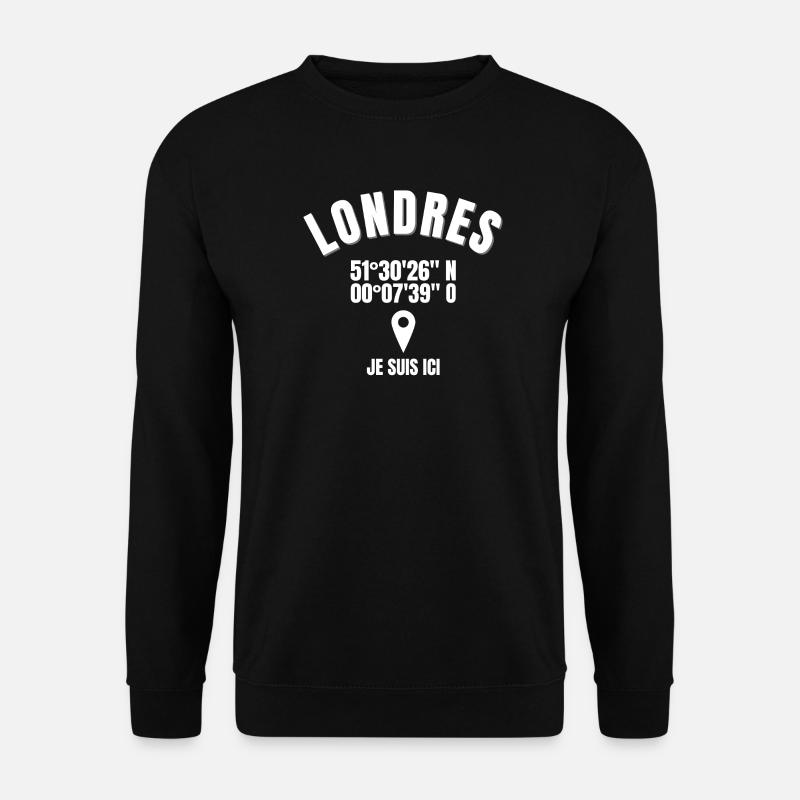 Londres, Angleterre, je suis Anglais - Sweat-shirt Unisexe - noir