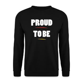 Proud to be ego quote - Unisex Sweatshirt - black - Front - Alina (178cm) & Michal (187cm)