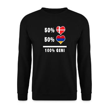 Armenia and Denmark 100% genius flag - Unisex Sweatshirt - black - Front - Alina (178cm) & Michal (187cm)